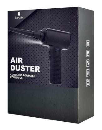 KINZIR ηλεκτρικό air duster AD19 με LED φακό, 70W, 6000mAh, μαύρο