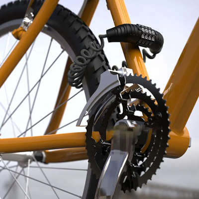 CTECH κλειδαριά ποδηλάτου CTL-0026, συνδυασμού 4 ψηφίων, Φ3.9mm, 1.2m
