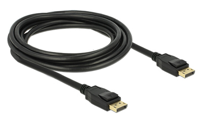 DELOCK καλώδιο DisplayPort 1.2 83807, 4K/60Hz, 21.6 Gbps, 3m, μαύρο