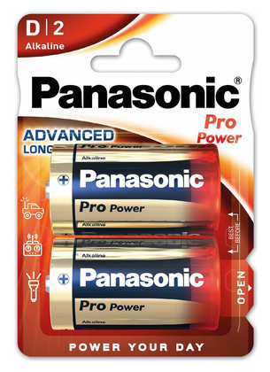 PANASONIC αλκαλικές μπαταρίες Pro Power, D/LR20, 1.5V, 2τμχ