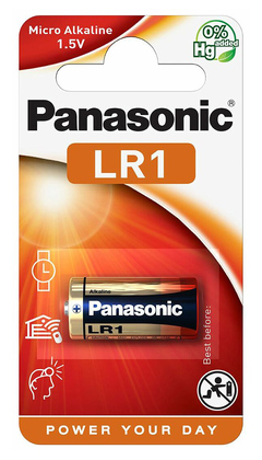 PANASONIC αλκαλική μπαταρία, Lady/LR1, 1.5V, 1τμχ