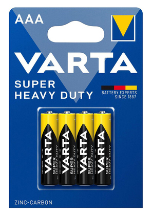 VARTA μπαταρίες Zinc Carbon Super Heavy Duty, AAA/R03, 1.5V, 4τμχ