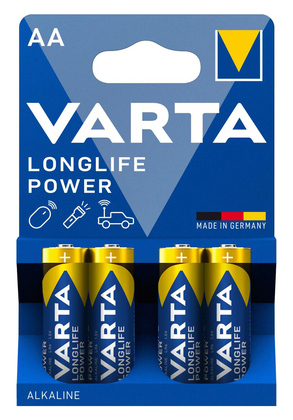 VARTA αλκαλικές μπαταρίες Longlife Power, AA/LR6, 1.5V, 4τμχ