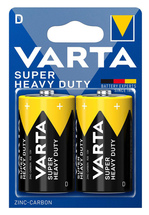 VARTA μπαταρίες Zinc Carbon Super Heavy Duty, D/R20P, 1.5V, 2τμχ