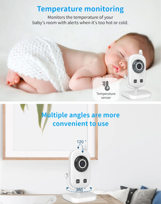 POWERTECH ενδοεπικοινωνία μωρού PT-1186, κάμερα & οθόνη 2.4", 480p, PTZ