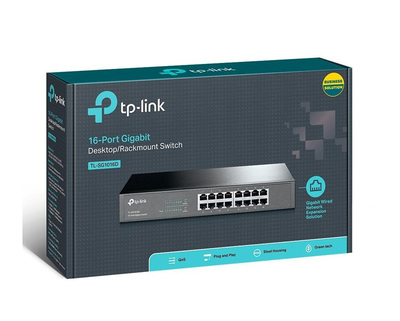 TP-LINK Desktop/Rackmount Switch TL-SG10016D 16 Θυρών, Ver. 8.0