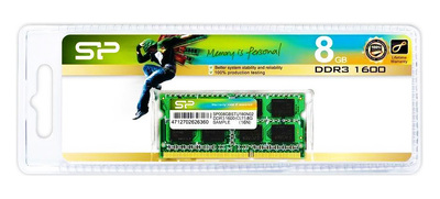 SILICON POWER Μνήμη RAM DDR3 SODimm, 8GB, 1600MHz, CL11