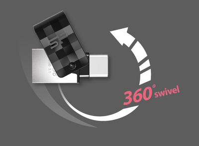 SILICON POWER Dual USB Flash Drive C31, USB 3.2 & USB-C, 32GB, μαύρο